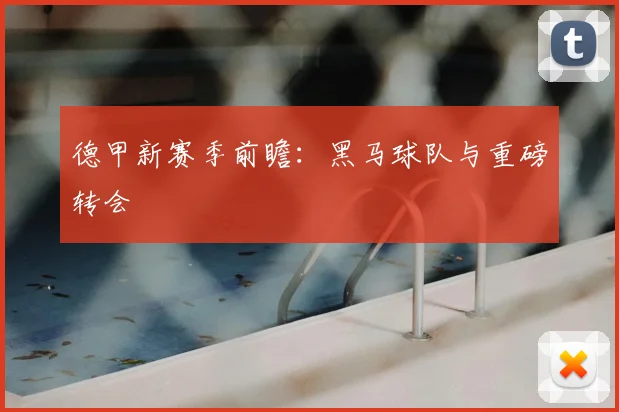 德甲新赛季前瞻:黑马球队与重磅转会